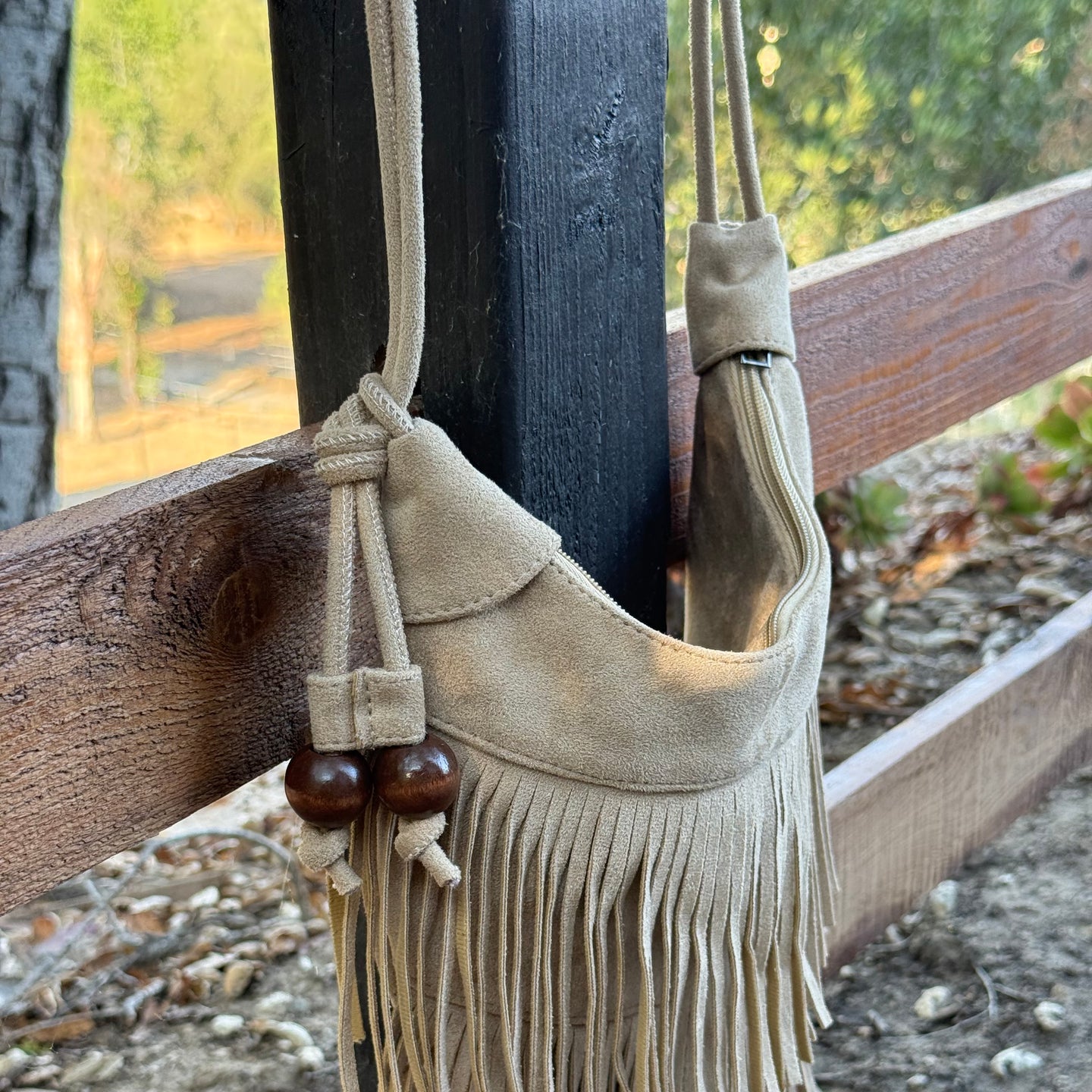 River Run Suede Fringe Crossbody Bag