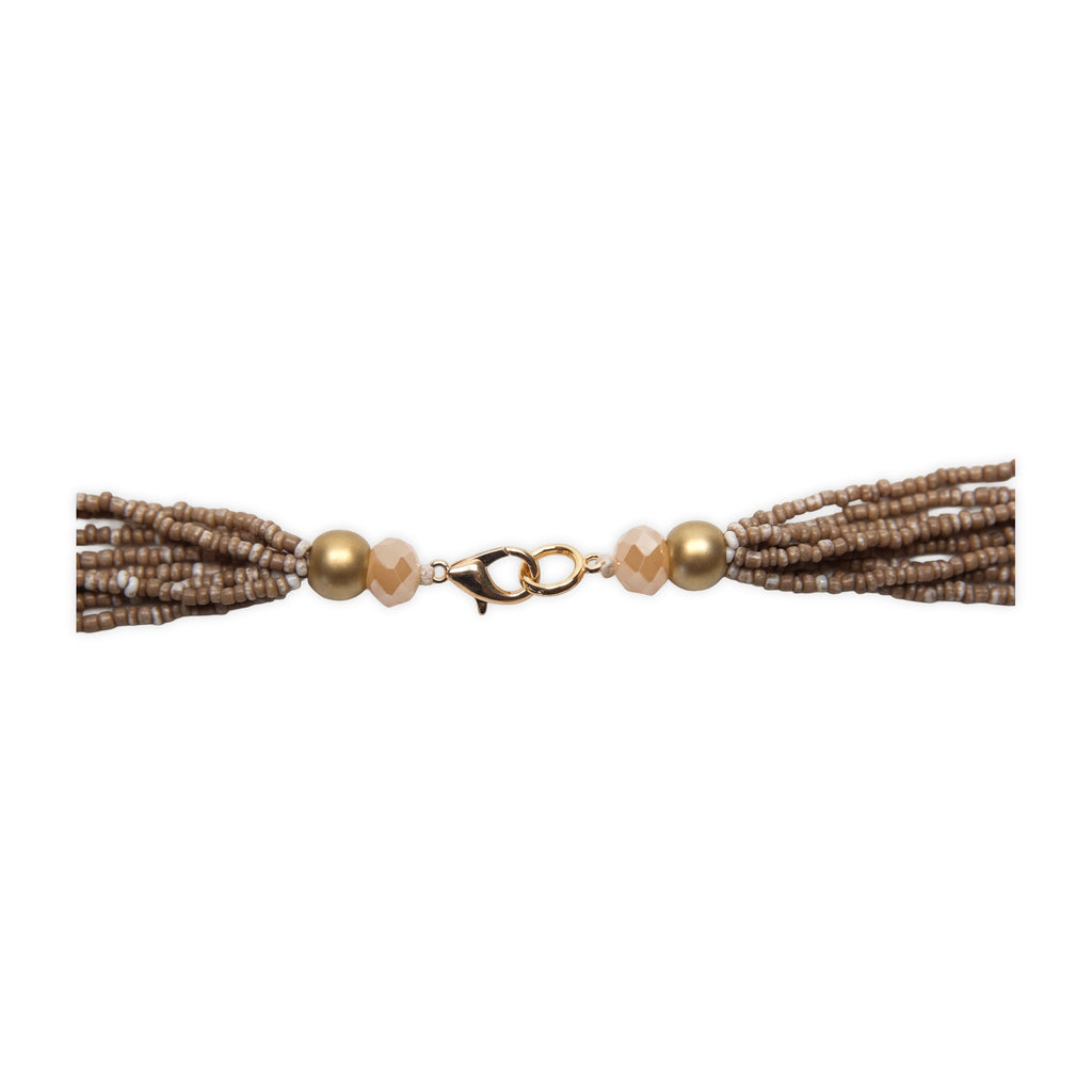 Close-up of the clasp on Desert Dusk Layered Necklace.​