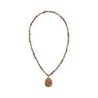 Full flat-lay view of Desert Stone Necklace — Tiger eye.​