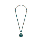 Full flat-lay view of Desert Stone Necklace — Turquoise.​