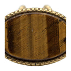 Close-up of the stone detail on Desert Stone Ring — Tigers Eye.​