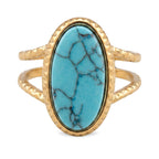 Front view of Desert Stone Ring — Turquoise.​