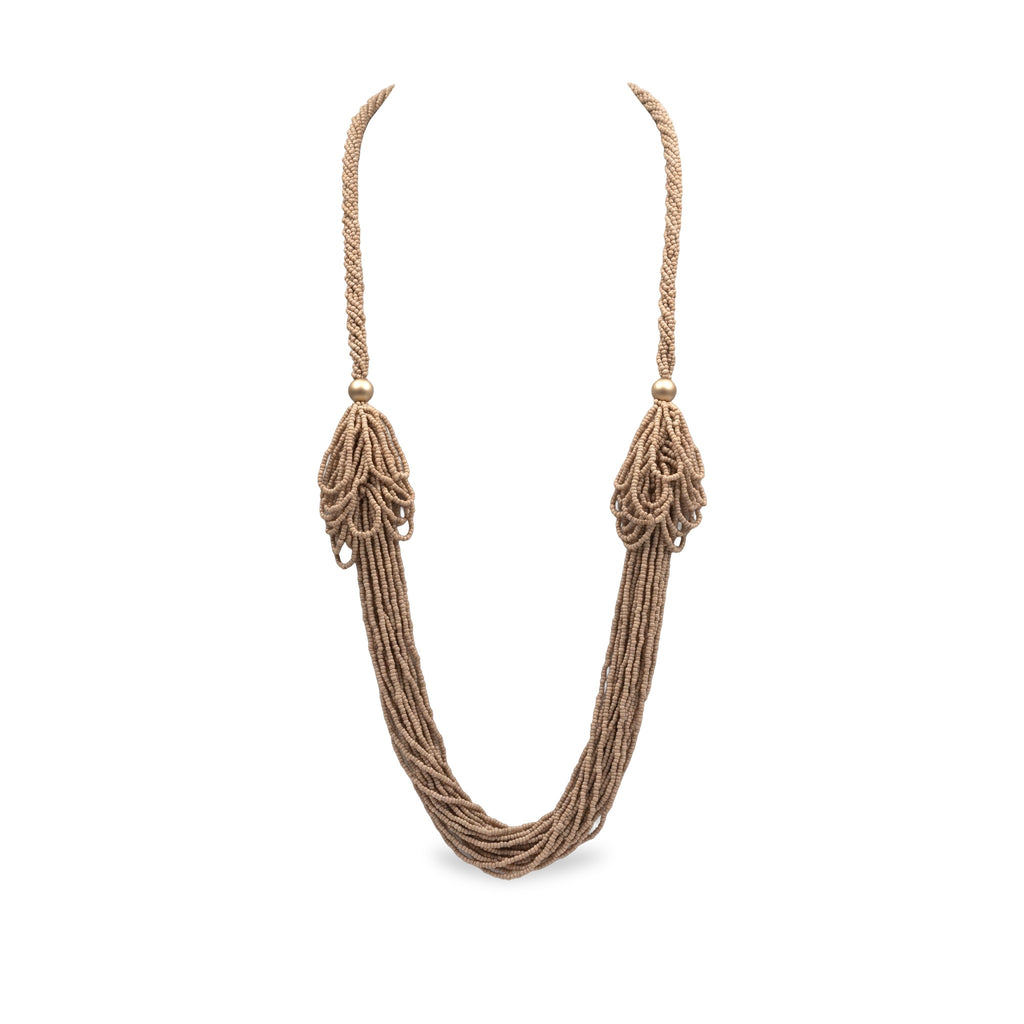 Golden Canyon Layered Necklace arranged in a draped flat lay.​