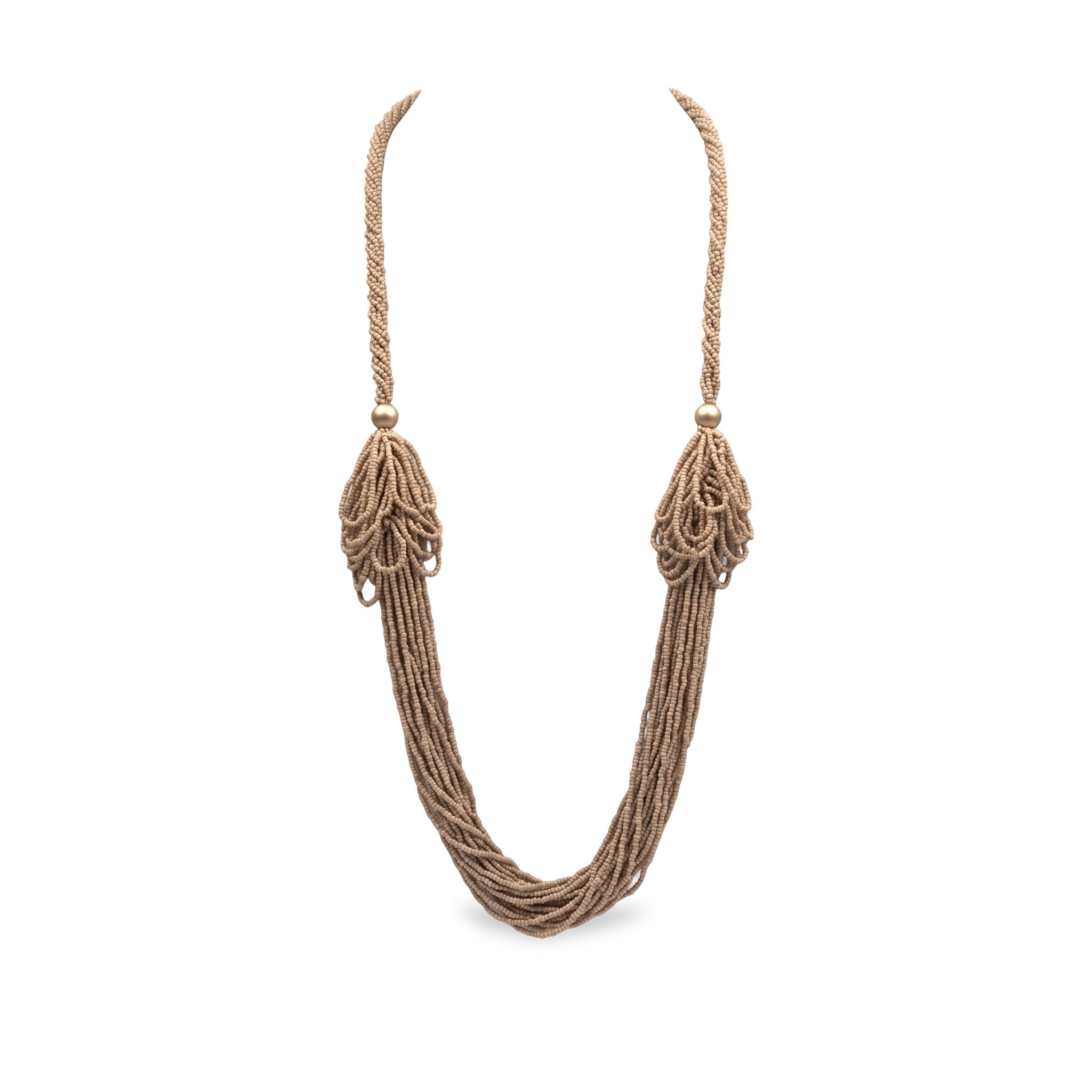 Golden Canyon Layered Necklace arranged in a draped flat lay.​