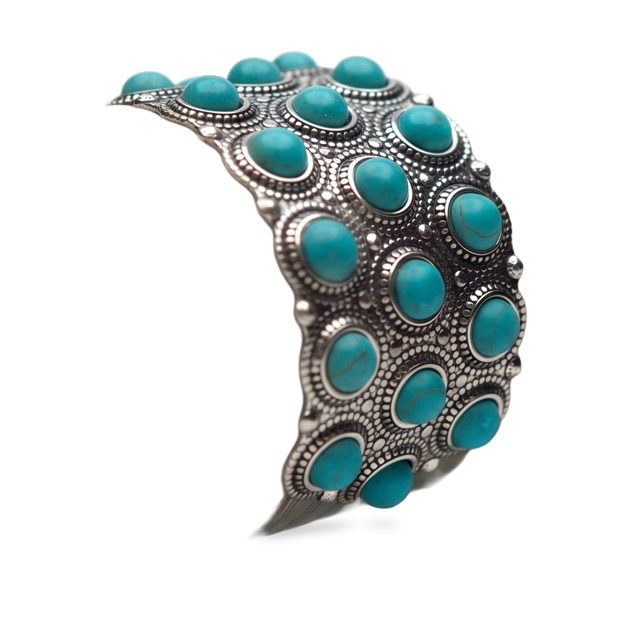 Three-quarter view of The Sedona Sunset Cuff.​