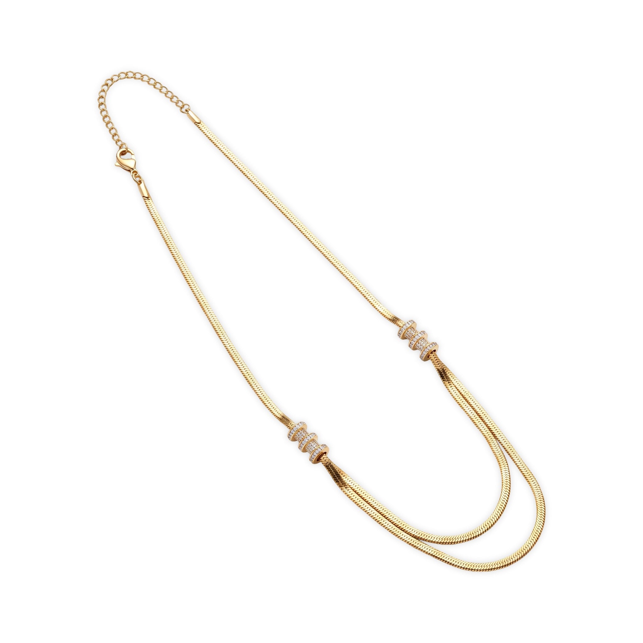 Full flat-lay view of Sonora Layers Necklace.​