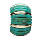 Front view of Teal Glam Cuff.​