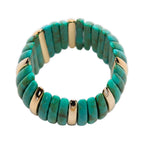 Top view of Teal Glam Cuff.​