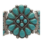 Close-up of the stone detail on Turquoise Crown Cuff.​