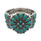 Top view of Turquoise Crown Cuff.​