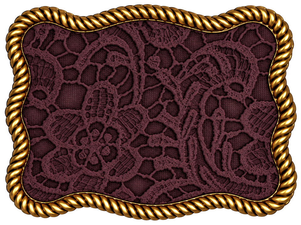 Leathered Lace — Plum (Gold)