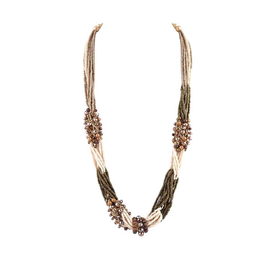 Desert Dusk Layered Necklace arranged in a draped flat lay.​