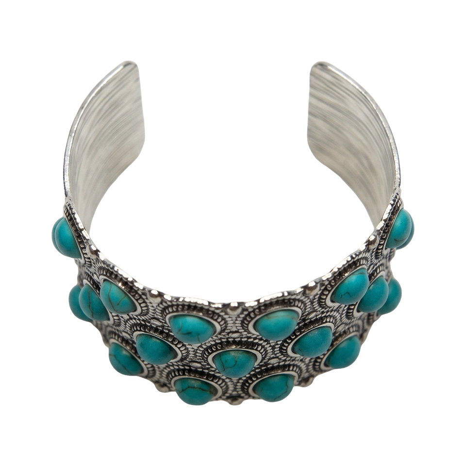 Top view of The Sedona Sunset Cuff.​