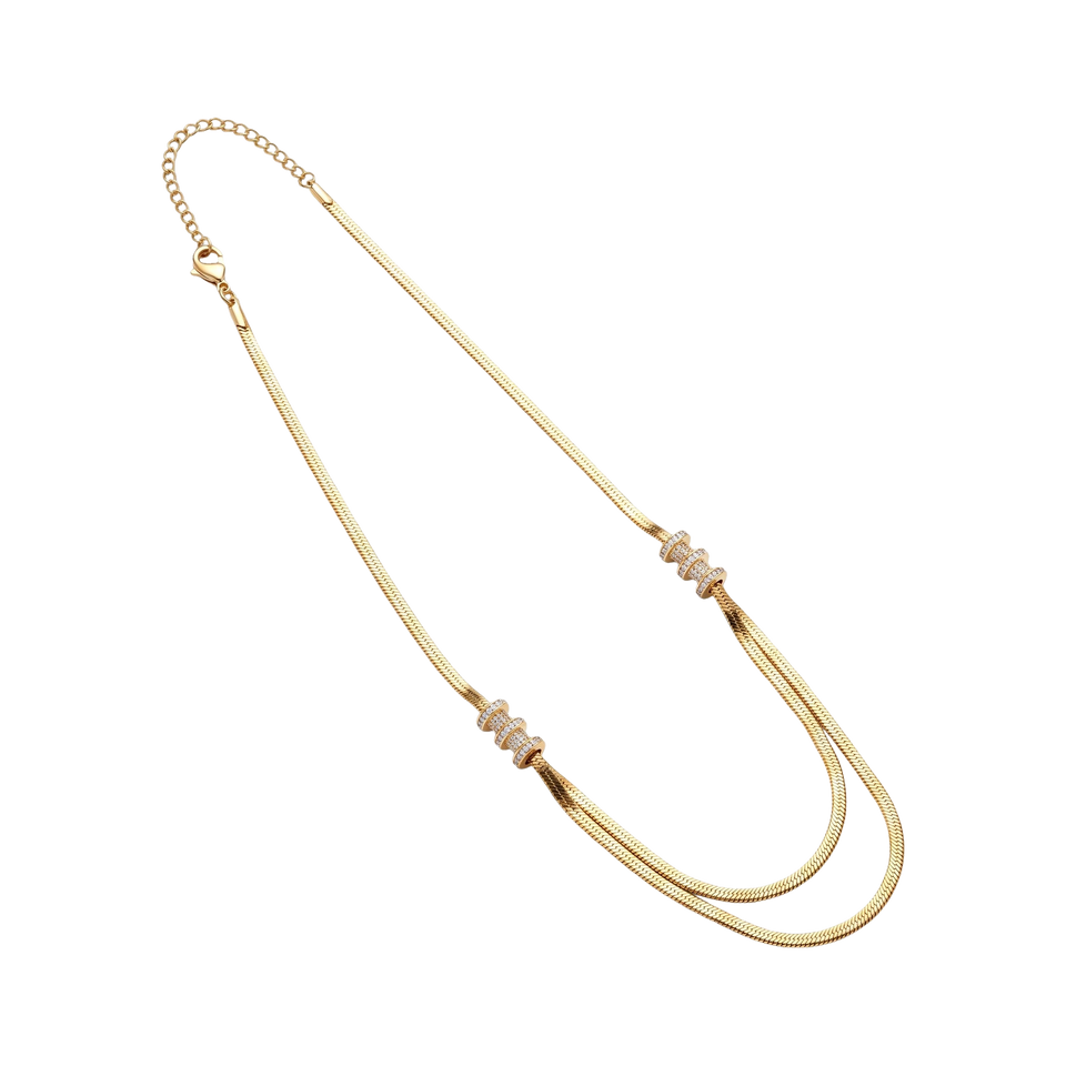 Full flat-lay view of Sonora Layers Necklace.​