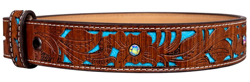 Turquoise Trail belt strap in Brown