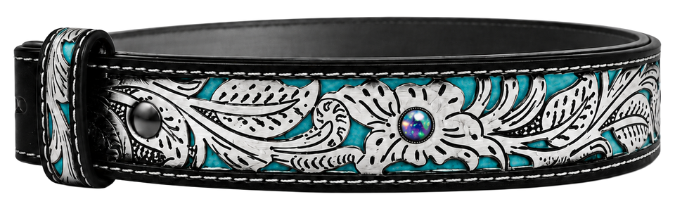 Turquoise Trail belt strap in Black